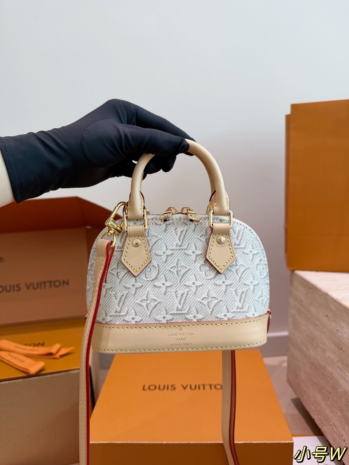 LV Alma Bb Handbag Monogram Canvas Embossed Canvas 4